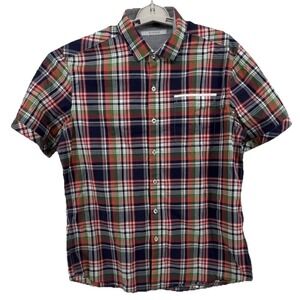 7 Diamonds Men's XL Plaid Short Sleeve Button Up Shirt